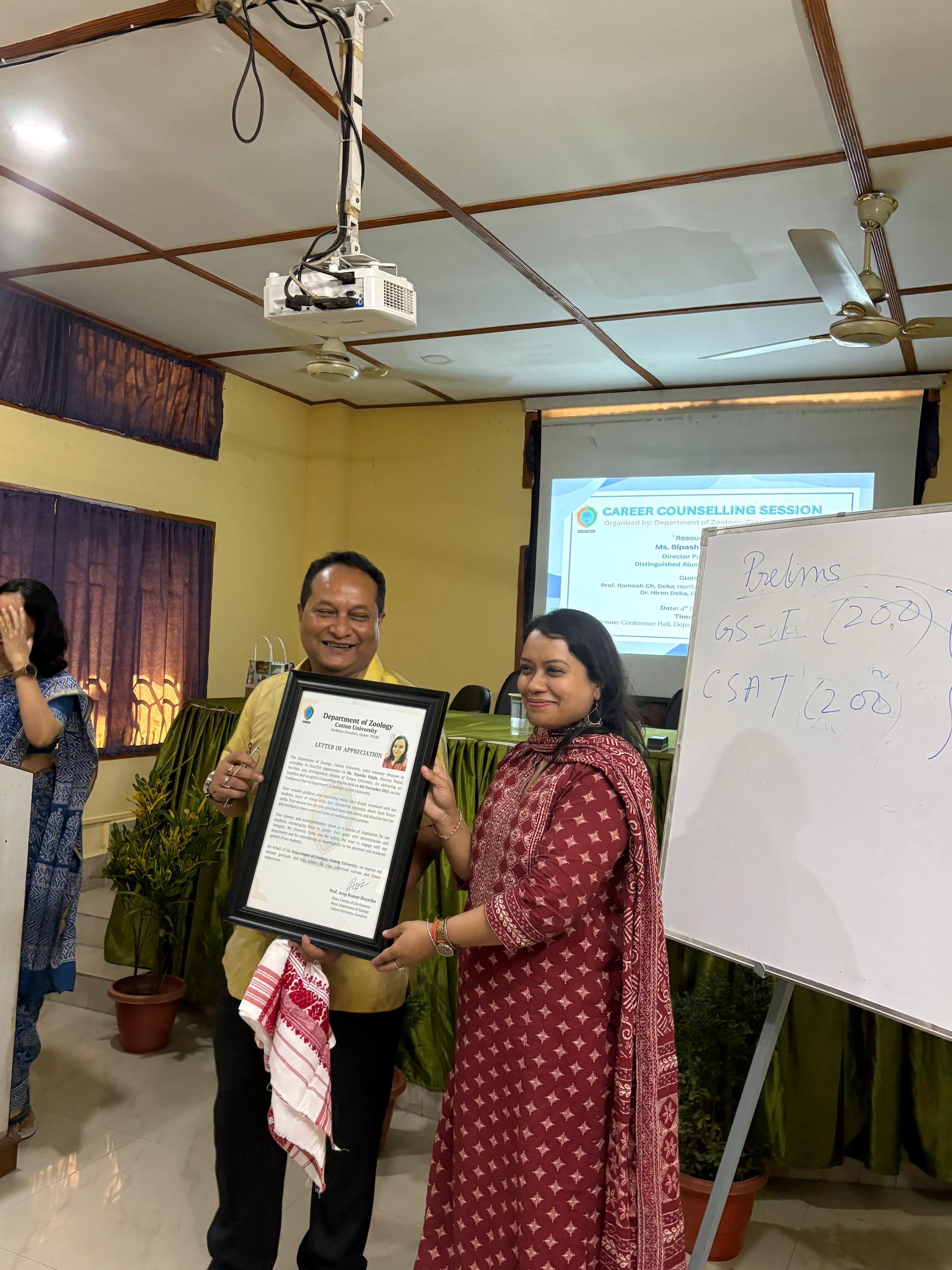 Career Counselling Session by Ms. Bipasha Singla (Director, Postal Sevice)